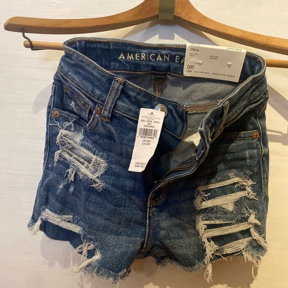 American Eagle Outfitters Pants - New American Eagle Outfitters Ripped Mom Short Stretch Size 23